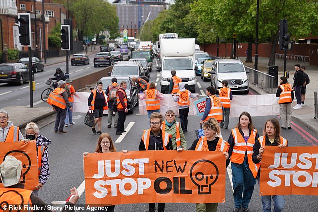 Police say they have dealt swiftly with protesters in Hammersmith - pictured here is Gloucester Road