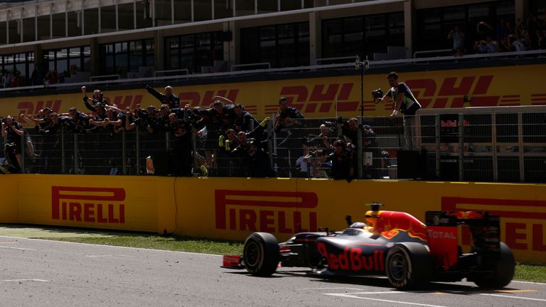 Max Verstappen wins his first Grand Prix on debut for Red Bull in 2016