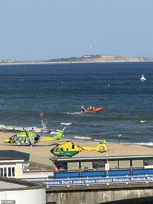 BREAKING Air ambulance, police and fire service rush to Bournemouth beach