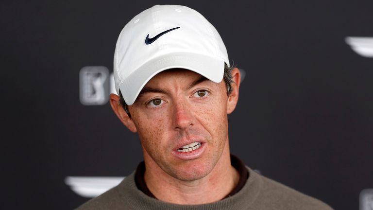 Rory McIlroy still opposes the inclusion of LIV players in the European Ryder Cup team (AP Photo/Ryan Kang)