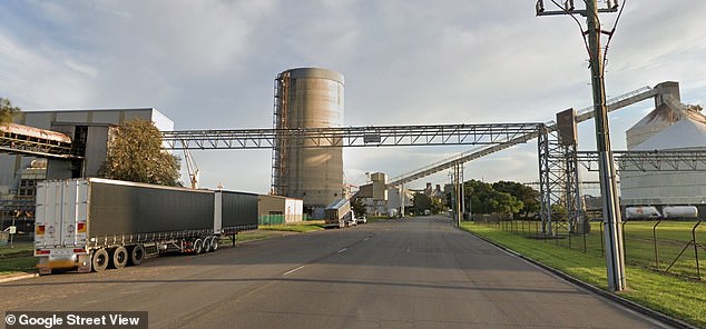 Emergency responders rushed to the worksite on Heron Road, Kooragang Island