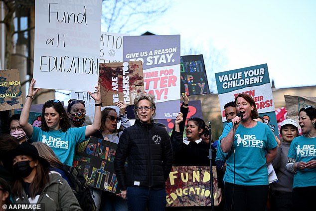 The Australian Council of Trade Unions had pushed for a 7 per cent increase so the minimum wage increase would match the inflation rate during the March quarter (pictured is ACTU secretary Sally McManus)