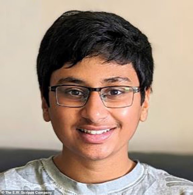 Vikrant Chintanaboina, 13, is one of four finalists from California