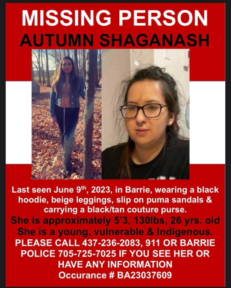 A young woman is seen on a missing poster