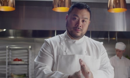 David Chang hosts an episode of the Netflix series Ugly Delicious. Chang has co-written a microwave cookbook.