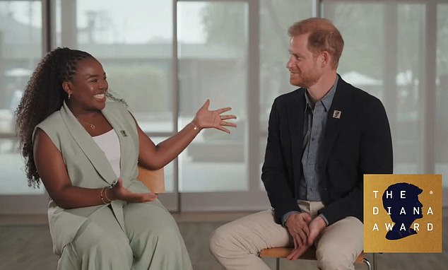 Harry filmed his video address for the ceremony alongside Legacy Award recipient Vee Kativhu