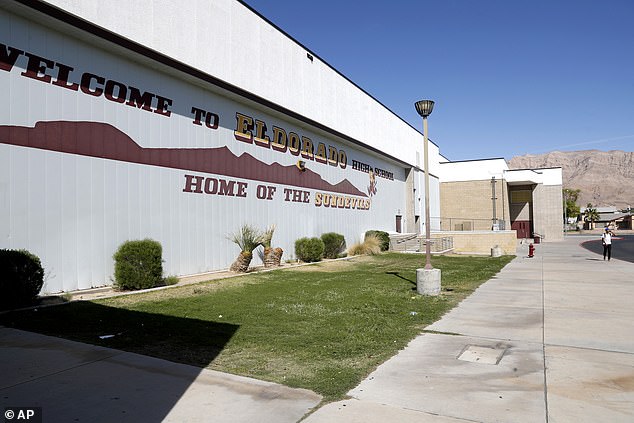 A photo of El Dorado High School located in downtown Las Vegas where Sade worked as an educator and where Garcia was a student