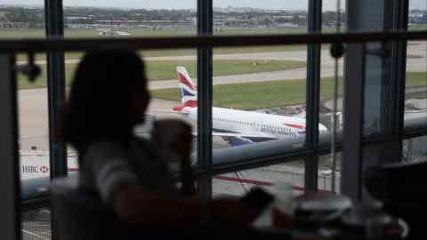 A British Airways passenger aircraft on the tarmac at London Heathrow