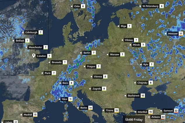 BBC Weather apologises for app ‘glitch’ and website which is STILL forecasting wintry 7C across UK