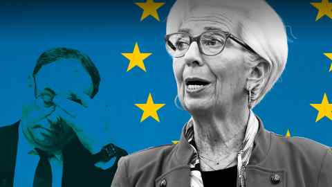 Montage of Bank of England governor Andrew Bailey, left, and ECB president Christine Lagarde