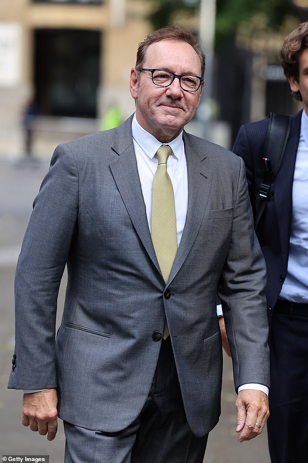 Hollywood star Kevin Spacey arrives at court this morning to face sex offences trial