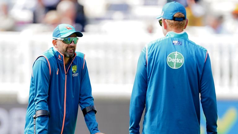 Nathan Lyon before play at Lord&#39;s