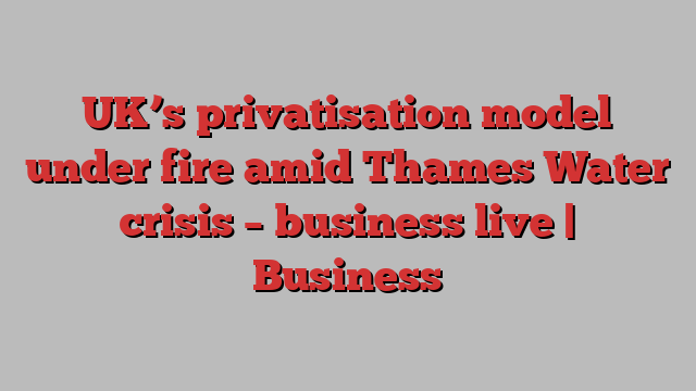 UK’s privatisation model under fire amid Thames Water crisis – business live | Business