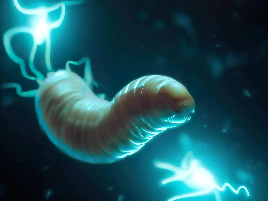 Electric Worm Concept Illustration