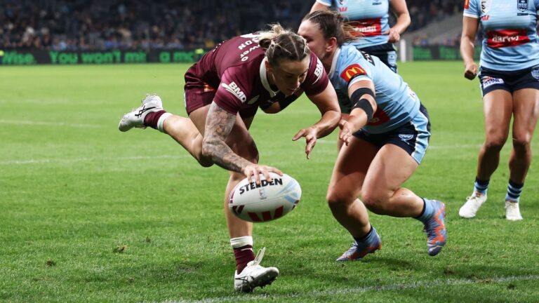 New South Wales 10-18 Queensland: Julia Robinson’s double helps Maroons win Women’s State of Origin opener | Rugby League News