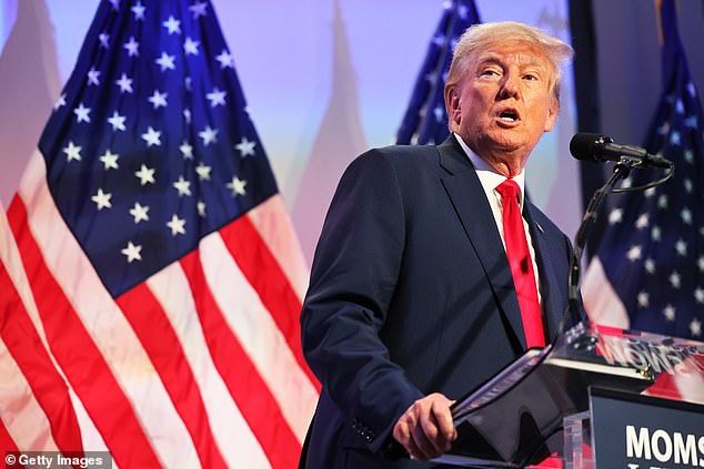 President Donald Trump speaks during the Moms for Liberty Joyful Warriors national summit at the Philadelphia Marriott Downtown