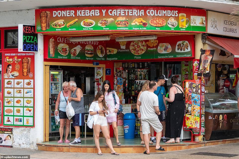 Groups flock to find doner kebabs and ice cream in the party town