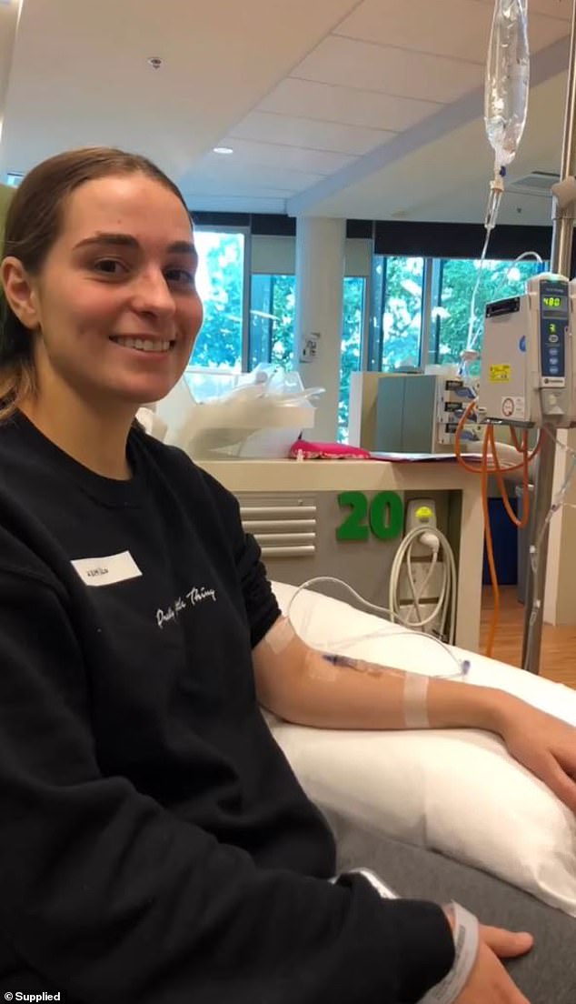 At university she required a blood test before a placement, which serendipitously led to the diagnosis. 'Doctors said if I didn't have a blood test when I did, there would've been a chance that within 12 months I would be gone,' she said