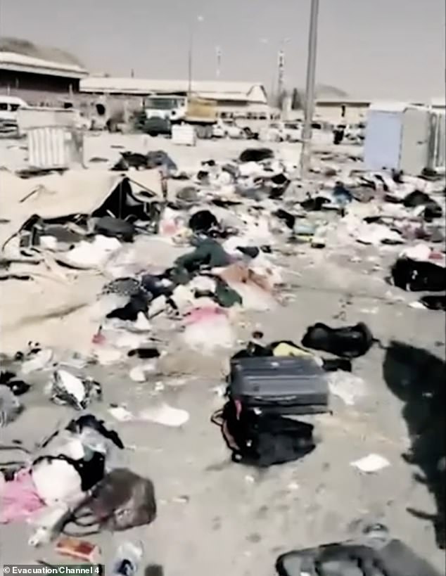 Vast swathes of abandoned kit can be seen strewn across Hamid Karzai International Airport in the Afghan captal