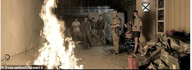 Troops burn ther manifests to stop the names of people who had left getting into the hands of the Taliban