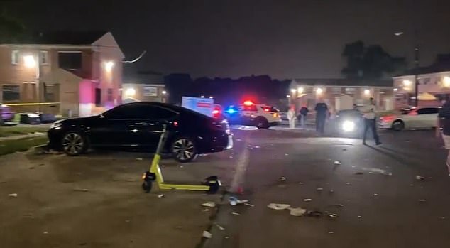 The number of victims was not immediately provided. Acting Commissioner Richard Worley was at the scene of the shooting, police said (Picture credit: FOX45 News)