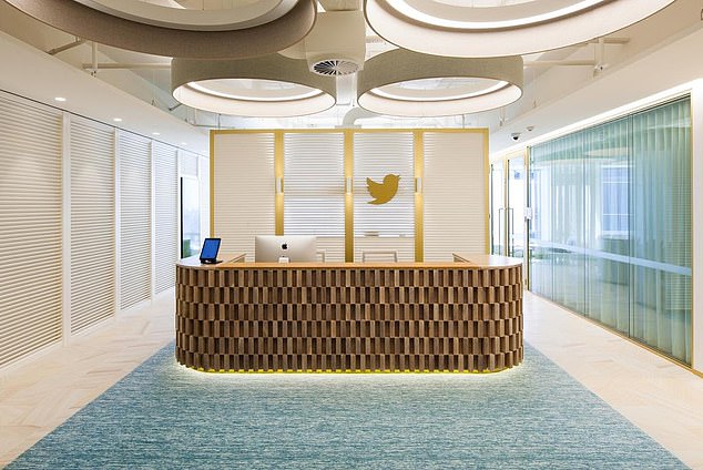 The bill for the works across the three locations totalled more than $1.05million. Twitter's Sydney office is pictured