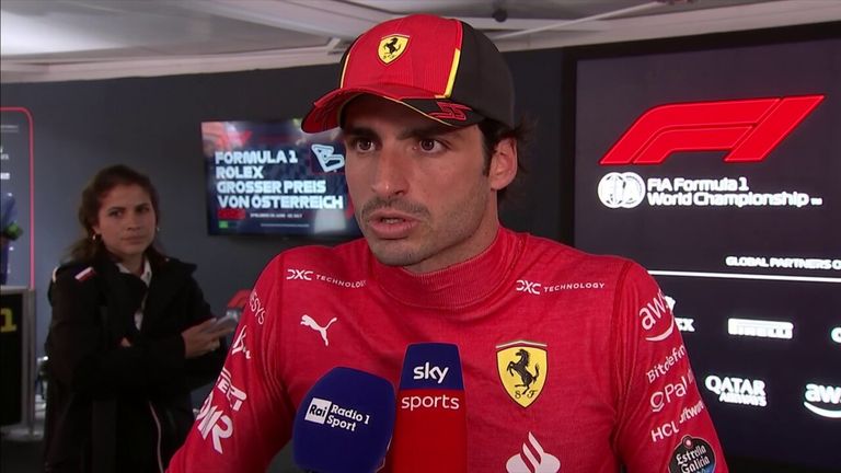 Ferrari driver Carlos Sainz reflects on his P4 finish at the Austrian Grand Prix