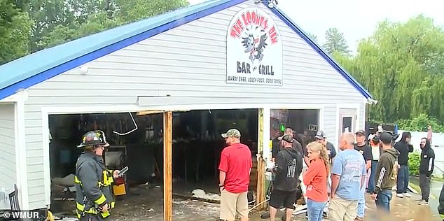 The restaurant's dining room - where more than three dozen were said to be gathered - was left utterly unrecognizable, with patrons warned away for the foreseeable future.