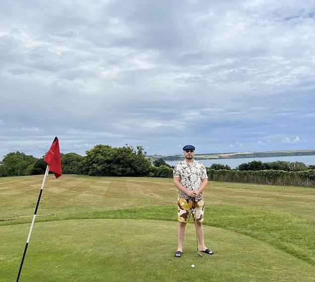 Standing on a luxury Cornish spa hotel¿s golf course dressed in a scruffy animal print shirt, cargo shorts and sandals, Dorian Puka strikes an incongruous figure