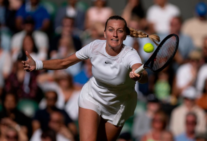 Petra Kvitová playing Spain’s Paula Badosa in the women’s singles third round of last year’s Championships