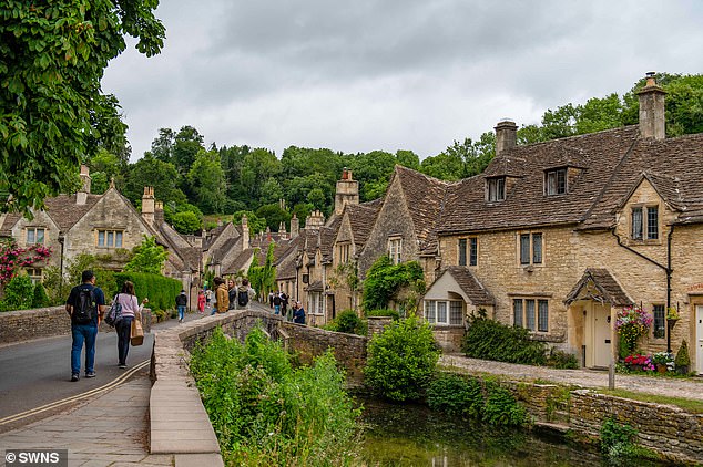 She now claims the number of residents in Castle Combe (pictured) is less than 50 per cent