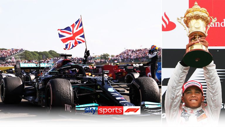 A look back at all of Lewis Hamilton's eight record-breaking British Grand Prix wins at Silverstone.