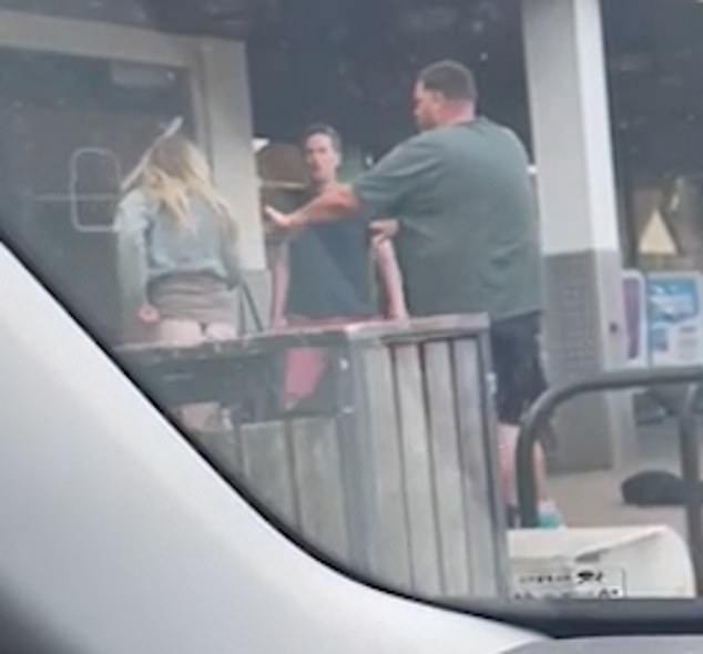 A man filmed the incident people intervened to try and break up the alleged fight