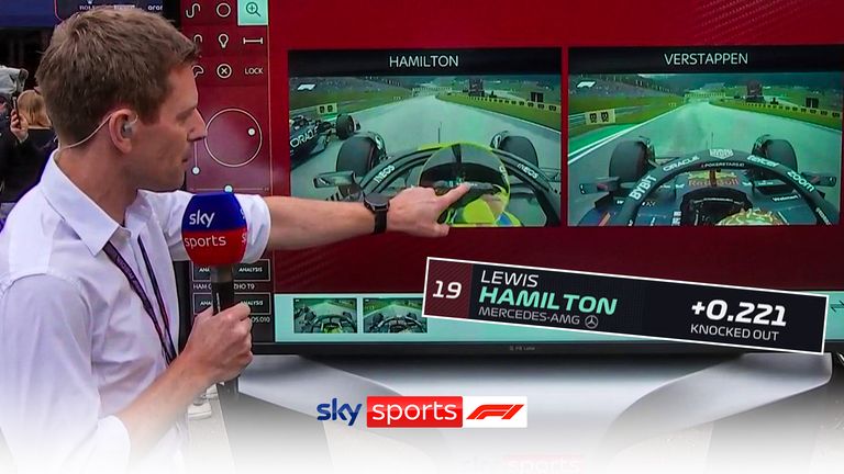 Sky F1's Anthony Davidson was at the SkyPad to analyse whether Max Verstappen impeded Lewis Hamilton on his flying lap and caused his sprint shootout exit