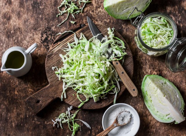 shredded cabbage