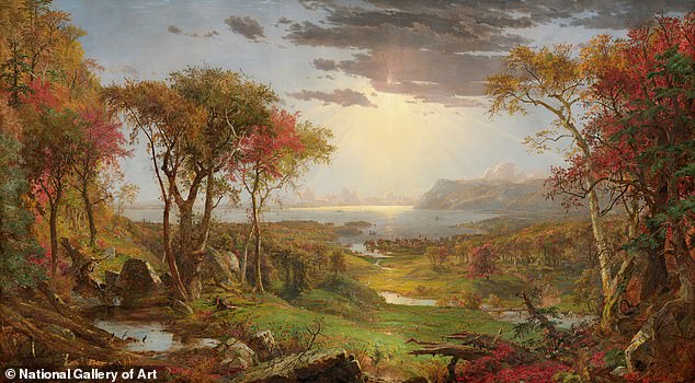 Police say Dombek burned late American artist Jasper Cropsey's landscape, Upper Hudson, worth approximately $500,000, to avoid investigators using it as evidence