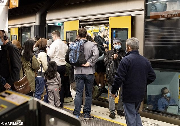 AMP chief economist Shane Oliver said there was a high chance of recession which meant the government would have to slash immigration to deal with the housing crisis (pictured is Sydney's Wynyard train station)