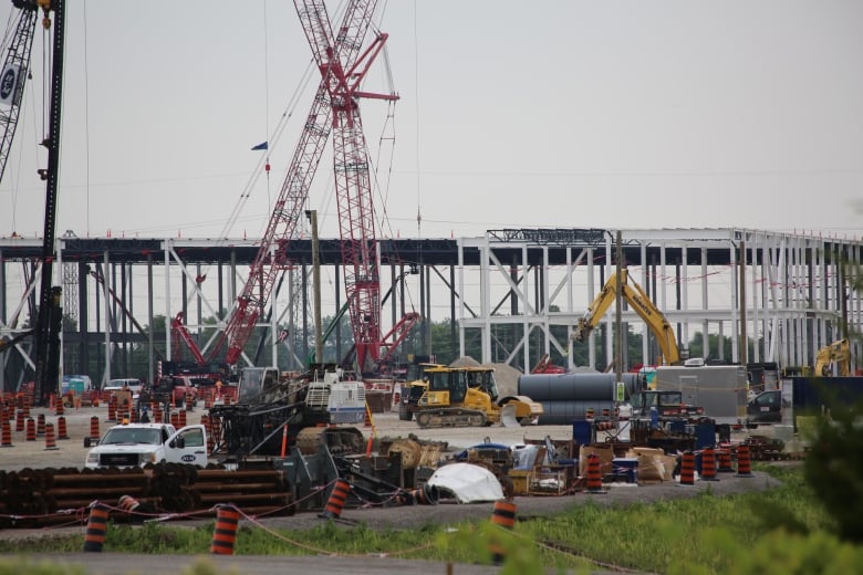 The site of the Stellantis/LG battery plant in Windsor, Ont.