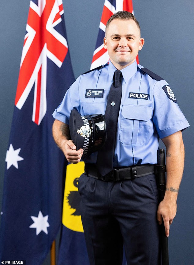 Constable Woods (pictured) is the 88th WA Police officer to die in the line of duty