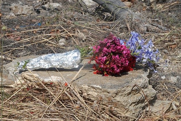 Flowers are at the site of where Andrew O'Donnell was found on Sunday