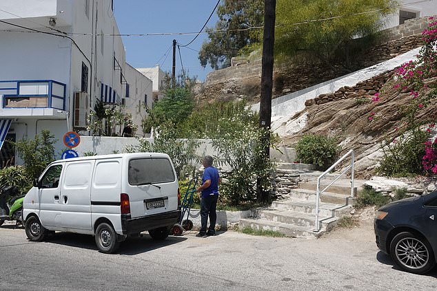 Pictured: The site where Max Wall was found at around 2pm on Sunday, shortly after his friend Andrew was found dead