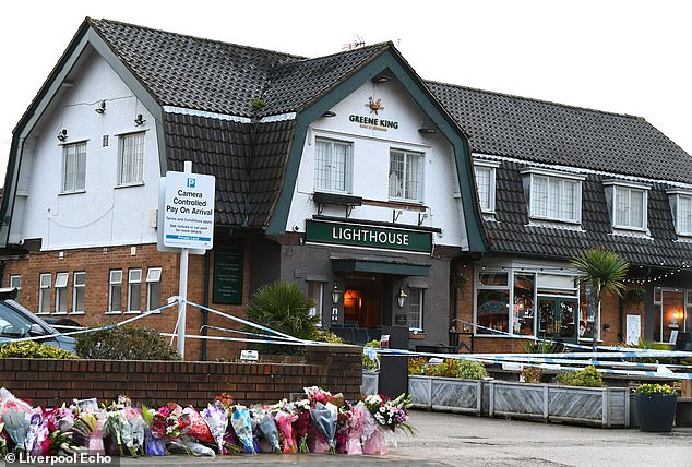 Flowers and tribute messages were left outside the Lighthouse following the shooting on Christmas Eve