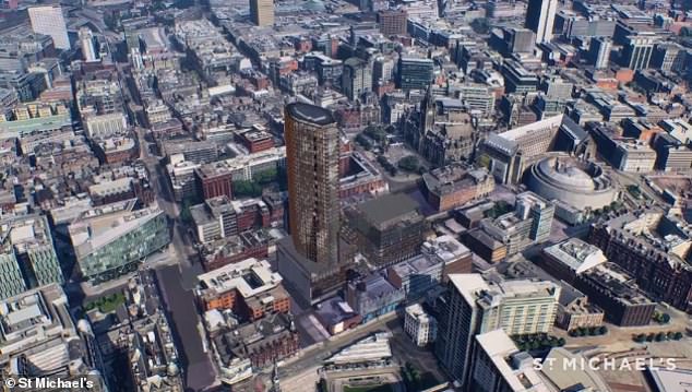 The scheme include a towers containing a five-star hotel, luxury flats, offices and a rooftop restaurant