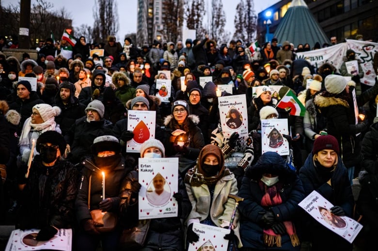 Victims families of flight ps752 protesting