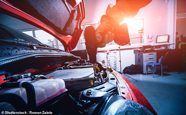 Damaged EVs must be 'quarantined' 15 metres apart from other cars in repair shops due to the risk of battery fires under government guidelines (file photo)