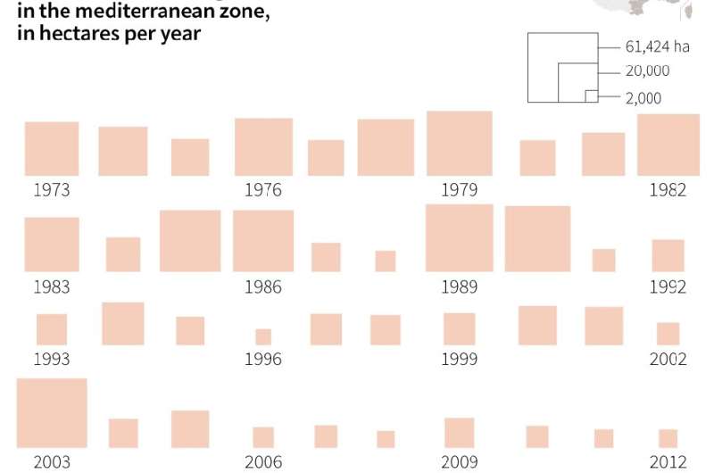 France: 50 years of fires in the south-east