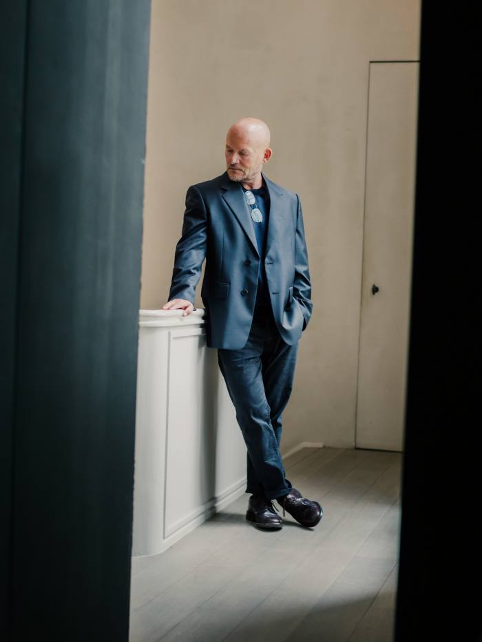 Van Duysen at home wearing a Prada blazer