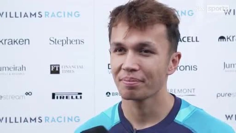 Williams driver Alex Albon was delighted after finishing third during second practice at the British Grand Prix