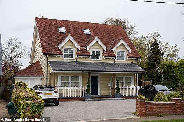 The Baxters were at first believed to have died from carbon monoxide poisoning after they were found dead in armchairs at their five bedroom detached home (pictured)