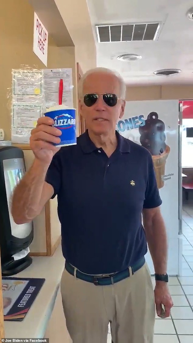 President Joe Biden (at the time Former Vice President and Candidate For President) on September 2, 2019 at an Iowa Dairy Queen